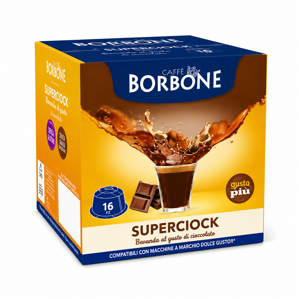 Borbone – Capsules Solubles Compatibles Dolce 16 Capsules Saveurs au Choix