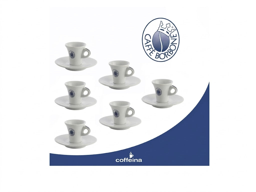 Borbone Set de 6 Tasses à café expresso