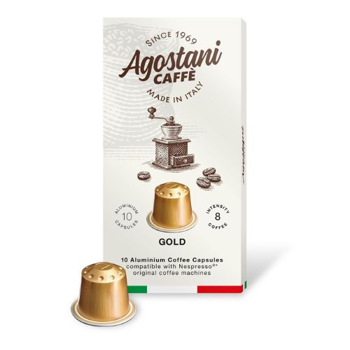 Capsules aluminium Caffè Agostani GOLD compatibles Nespresso 10 pz