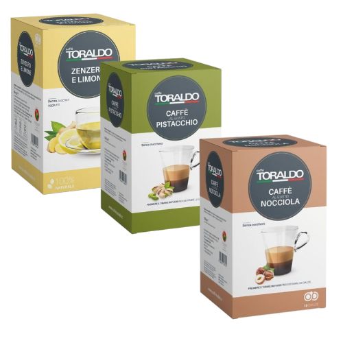Toraldo – Dosettes ESE aromatisées à la pistache noisette amande 18pz