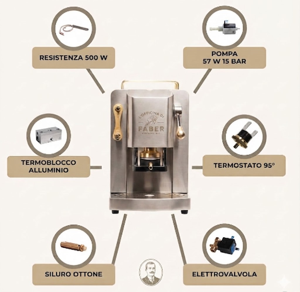 Faber 3.0 Pro Inox - machine à café pour dosettes E.S.E