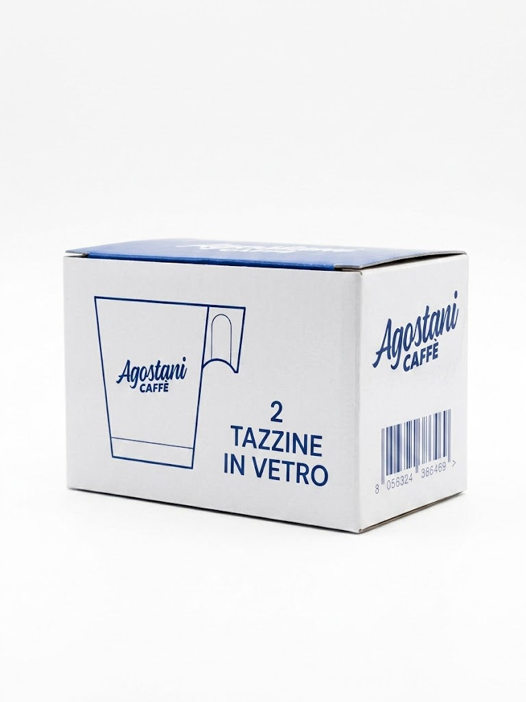 Set de 2 tasses en verre Agostani Caffè