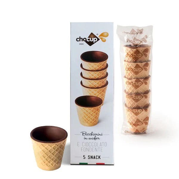 Chocup Mini 30ml: Bicchierini in Wafer e Cioc. 5 pz